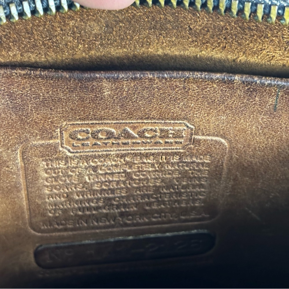 RARE Vintage Coach Brown Leather Bag Coach Stamp: 141-2126 Made In NYC - Picture 13 of 13